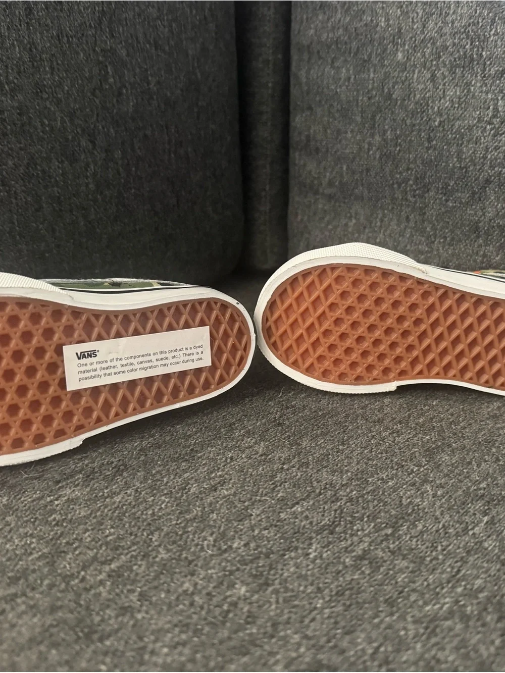 Vans Kids High-Top Camouflage Sneakers with Orange Lining